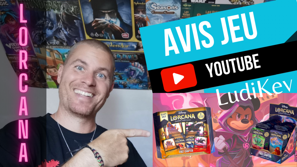 avis jeu Lorcana disney, une partie une photo une phrase