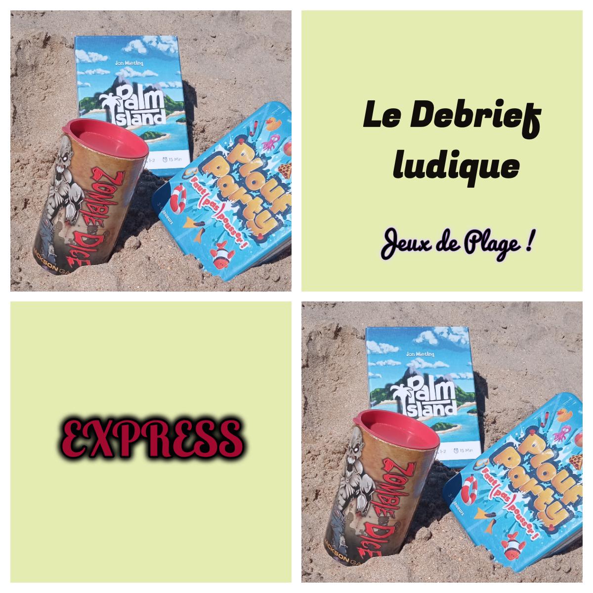 palm island, zombie dice, plouf party, review, article